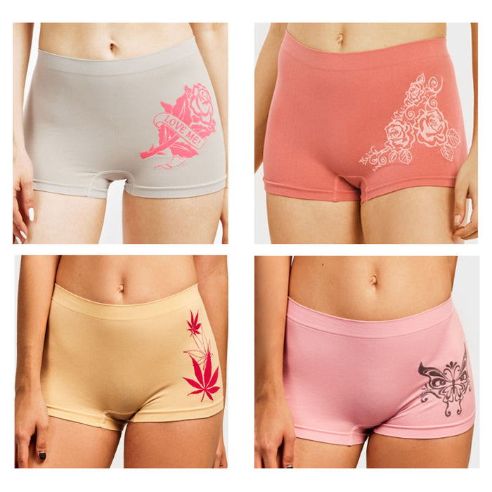 6 Pack Seamless Boyshorts Womens Underwear Lot Booty Panties Boxer Bri —  AllTopBargains