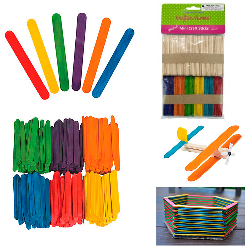 STEM Basics: Multicolor Mini Craft Sticks - 100 Count - TCR20923