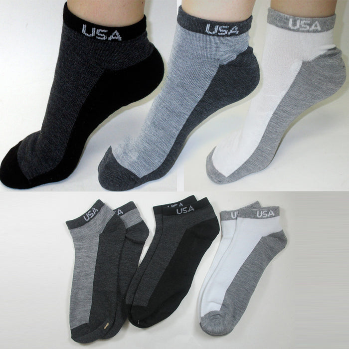 6 Pairs Ankle Quarter Crew Mens Women Sport Socks Low Cut Stretchy Size 9-11 New