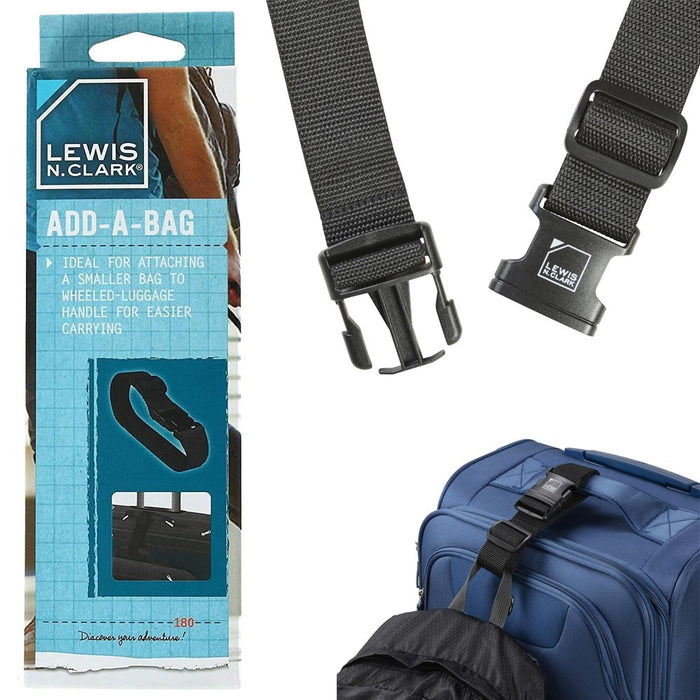 1 Lewis N Clark Add A Bag Strap Travel Luggage Durable Baggage Suitcase Belt