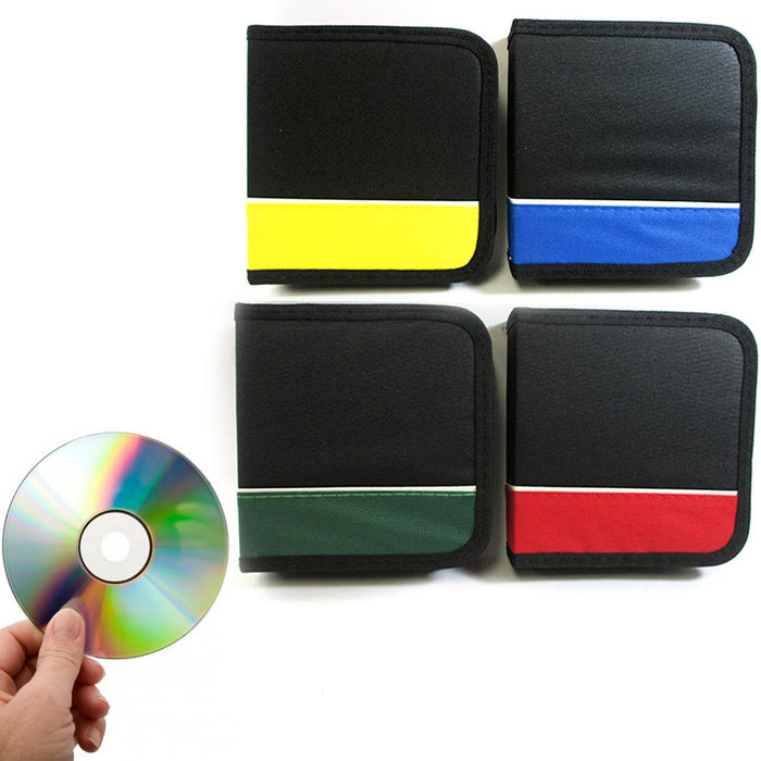 2 Pc CD Holder 48 Capacity DVD Case Storage Wallet Disc Media Book DJ Organizer