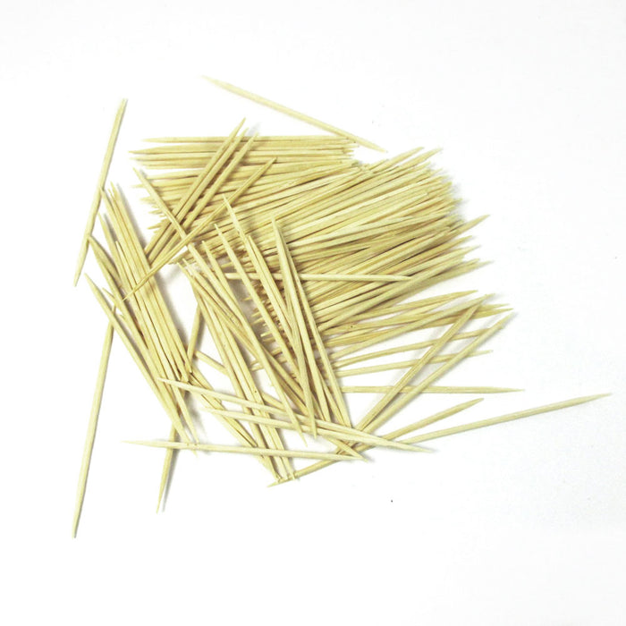 1000 Bamboo Toothpick Natural Wooden Round Oral Dental Care Catering Party New !