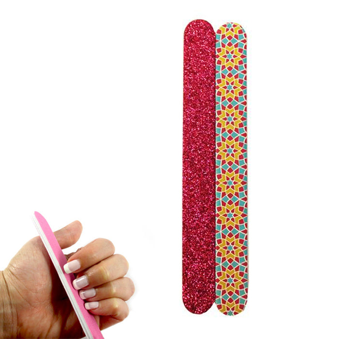 6 Pc Large Nail File Art Buffing Grit Emery Board Double Sided Manicure Pedicure