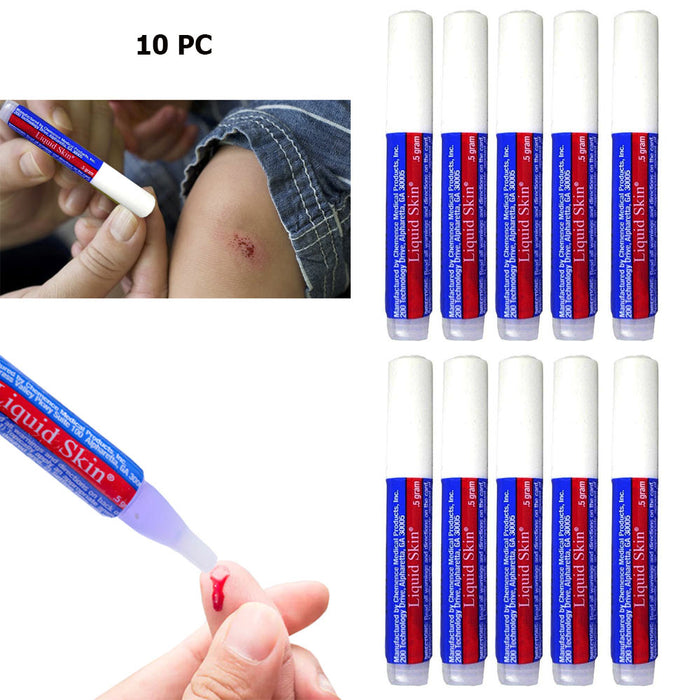 10 PC Liquid Skin Bandage Stop Bleeding Protect Cuts Waterproof First Aid LOT