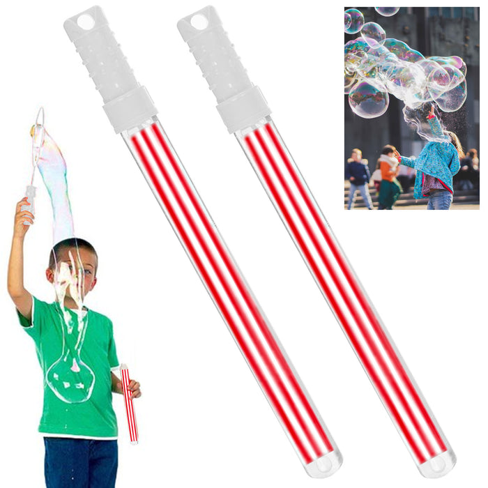 6 Giant Bubble Maker Wand Stick Soap Bubbles Solution Non Toxic 4.5oz Kids Party