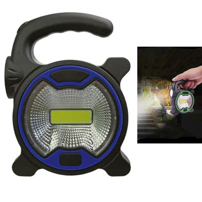 1 LED COB Light Handle Portable Cordless Bright Outdoor Lamp Flashlight Lantern