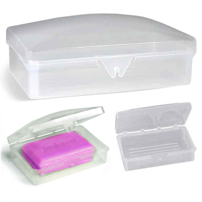 3Pc Travel Soap Case Dish Box Holder Portable Container Home Bathroom Shower Bar