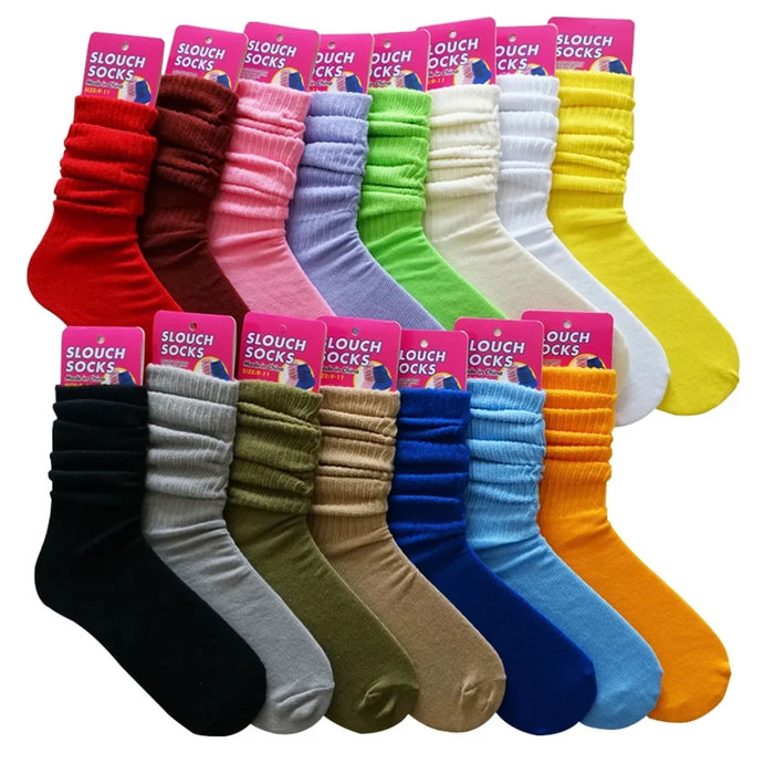 Buy Colyltoy 2 Pair Womens Slouch Socks, Soft Stacked Scrunch Socks at