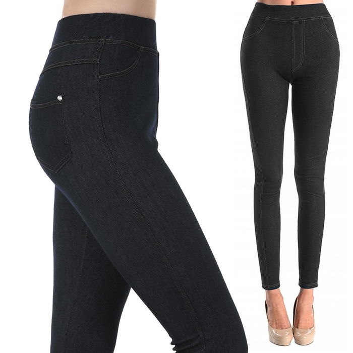 Women Stretchy Black Denim Jegging Skinny Jeans Pencil Pants Leggings Slim  Small 