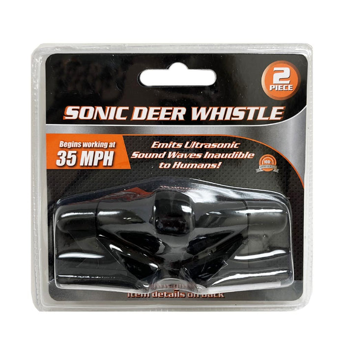 AutoEC 4Pcs Deer Whistles for Car Vehicles Wind Activated Black, 4 Pack Car  Deer Whistle Warning for Car Horn Unit，Deer Warning Whistles Device with