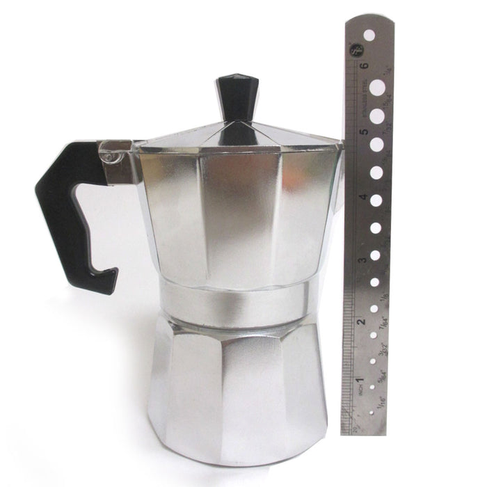 6 Cups Stainless Steel Coffee Maker,Moka Espresso Coffee Pot Maker  Percolator Stovetop Latte Cappuccino Italian Spanish Coffee