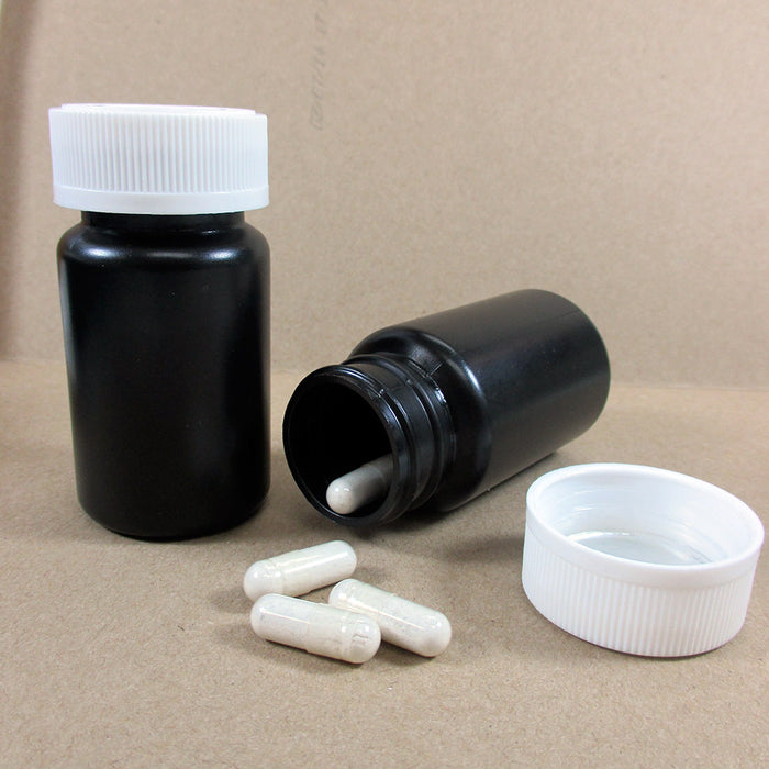 2 Empty Plastic Pill Bottles Medicine Container Vitamin Capsule Case Holder CL