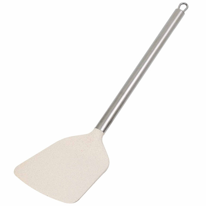 2 Cooking Spatula Heat Resistant Solid Turner Non Stick Stainless Steel Handle