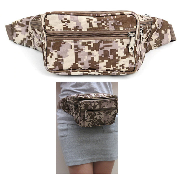 1 Tactical Digital Army Camo Fanny Pack Unisex Camouflage Waist Belt Bag Pouch