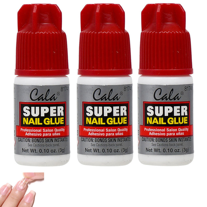 3 PC Super Nail Glue Manicure Tips Art Clear Adhesive Bond Fake Nail Decoration