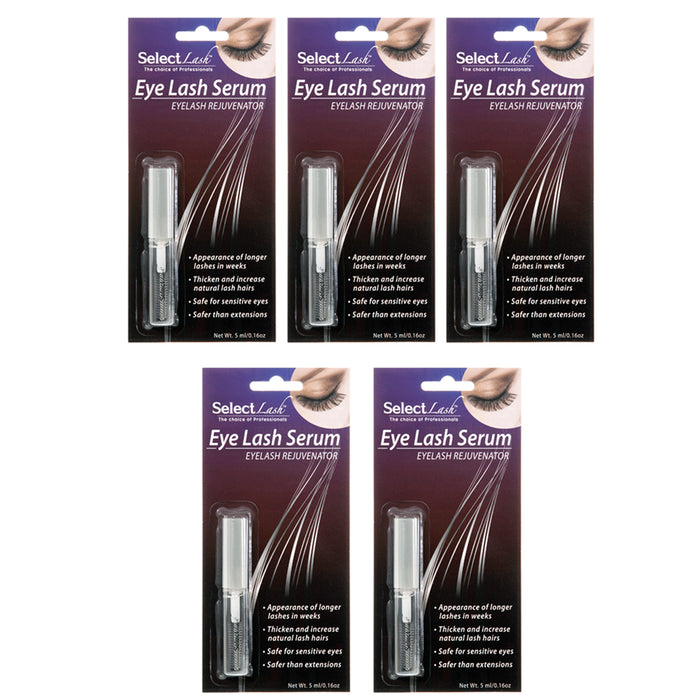 5PC Lash Growth Serum Lengthening Thicker Longer Eyelashes Renew Eyebrows