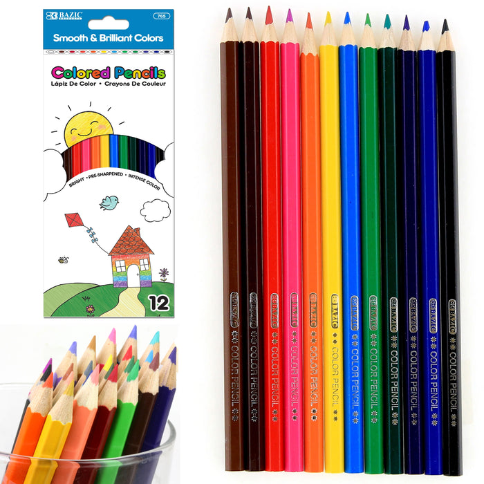 Bulk School Colored Pencils 7 Pre-Sharpened 10 Colors - DollarDays