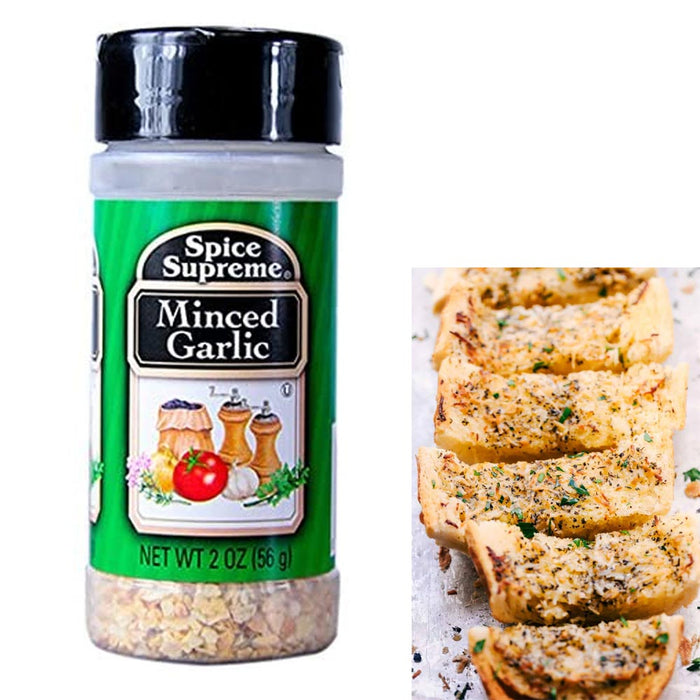 Spice Supreme Minced Dried Garlic Seasoning 2 Oz Jar Cooking Meat Veggies USA