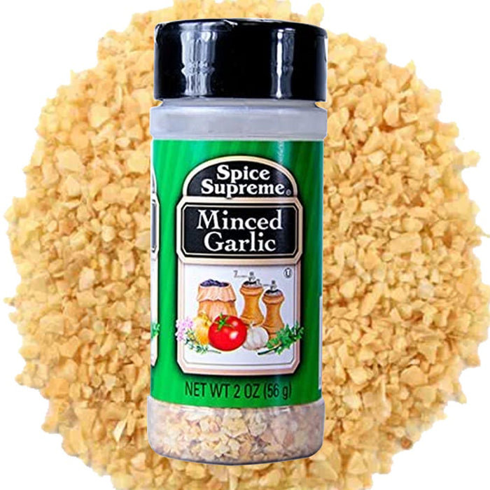 Spice Supreme Minced Dried Garlic Seasoning 2 Oz Jar Cooking Meat Veggies USA