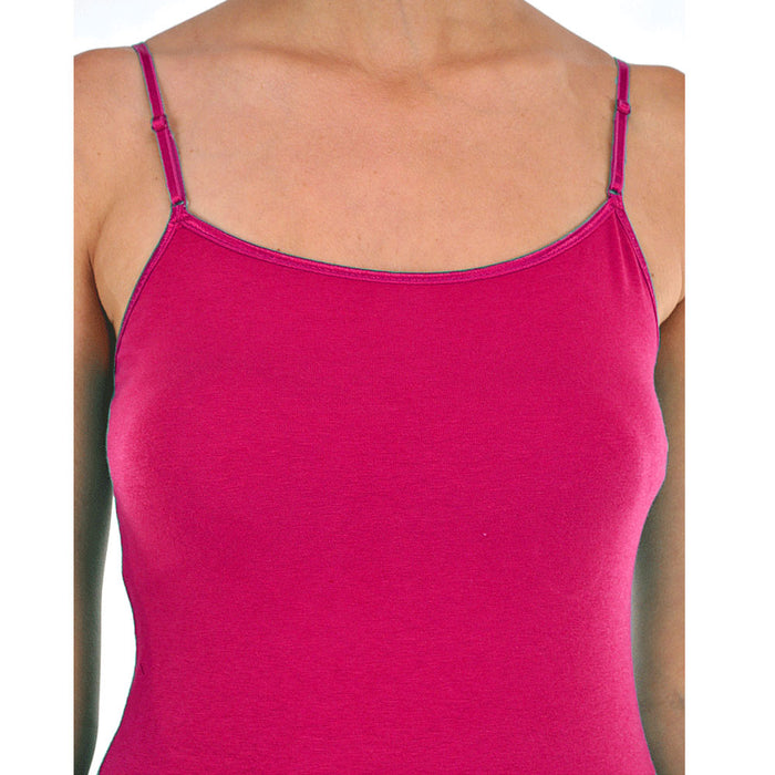 [Clearance] Women's Plain Long Cami Tank Top with Adjustable Spaghetti  Straps