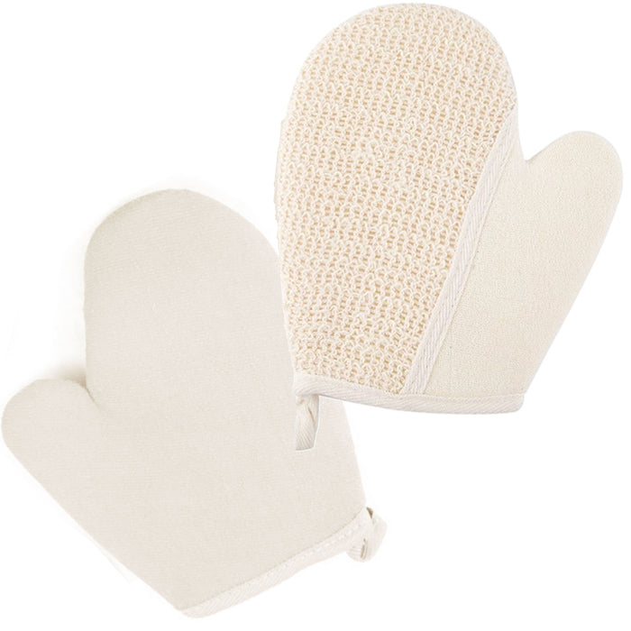 4 Pc Exfoliating Spa Bath Glove Shower Clean Hygiene Body Scrub Massage Mitt Spa