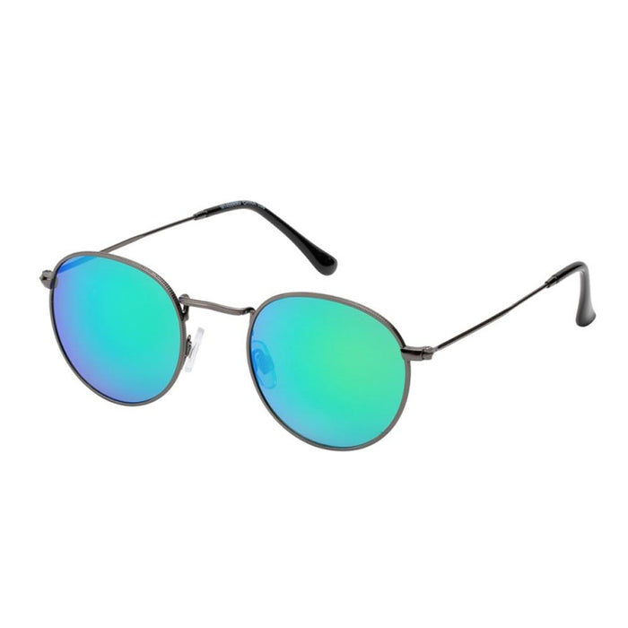 1 Round Sunglasses Metal Hippie Mirror Lens — AllTopBargains Vintage Shades Retro Color