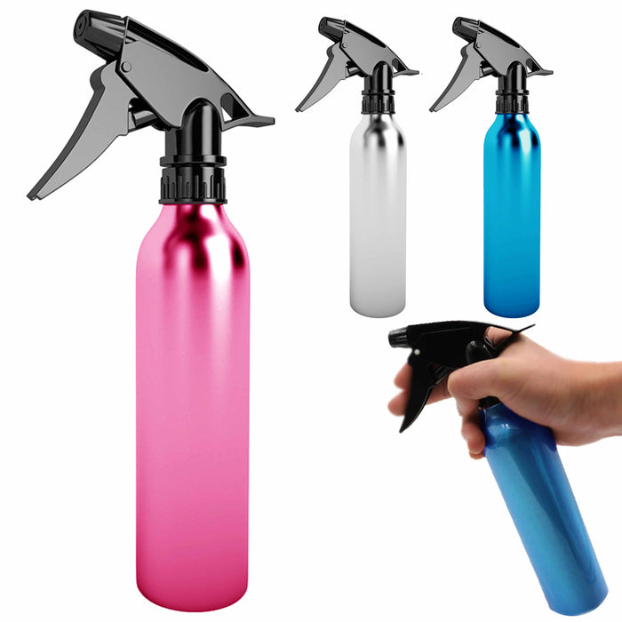 6 Pack 9.5oz Empty Aluminum Trigger Spray Bottle Refillable Water Sprayer Mist