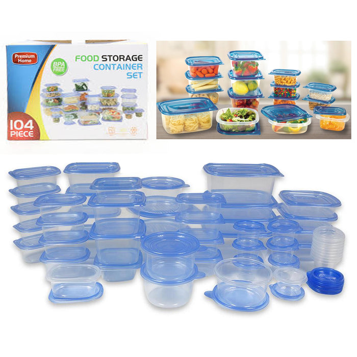 Set of 7 Plastic Food Storage Containers with Lids for Soup Meal Prep BPA  FREE