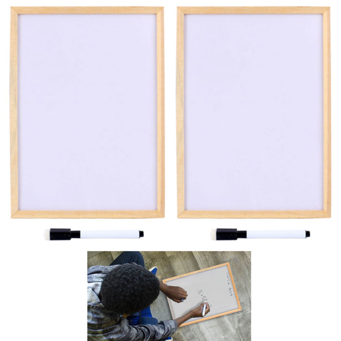 2 Packs 8.25 X 11.25" Dry Erase Board Whiteboard Marker Note Study Class Student