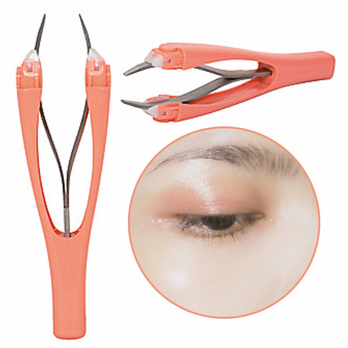 1 Pc Tweezers Slanted Tip Precision Automatic Eye Brow Pluck Hair Makeup Tool