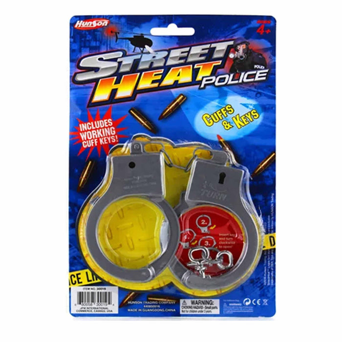 1 Kids Novelty Toy Handcuffs Hand Cuffs Police Sheriff Costume Party Favor Gift