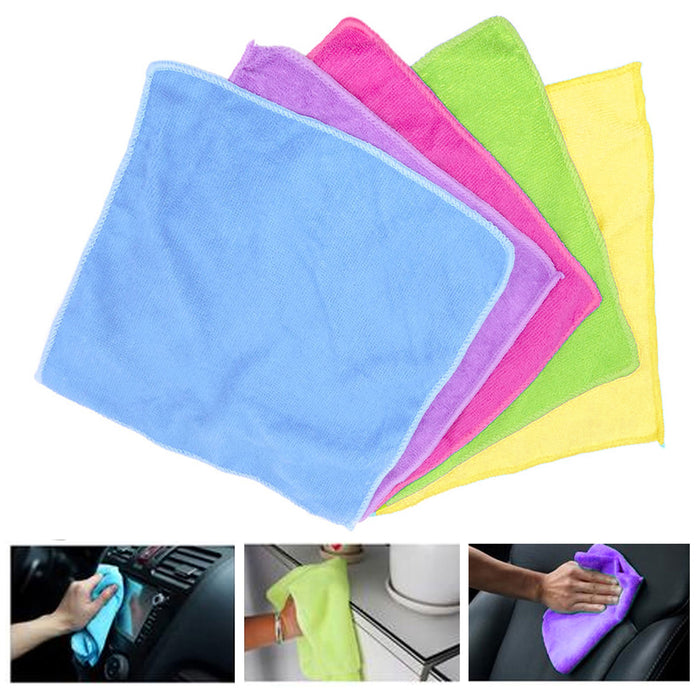 20 X Cleaning Microfiber Cloth Towel Rag Car Polishing No Scratch Auto Detailing