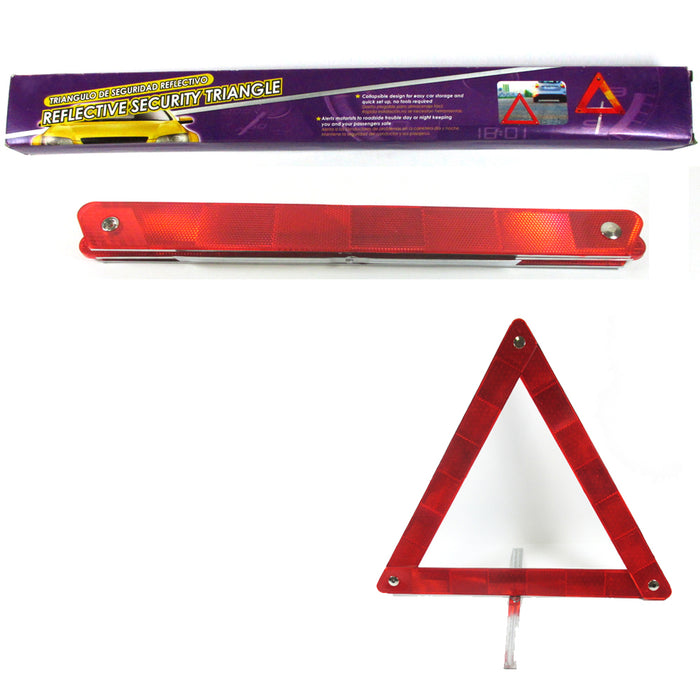 3 x Reflective Road Sign Triangle Emergency Parking Car Safety Warning Vehicle !