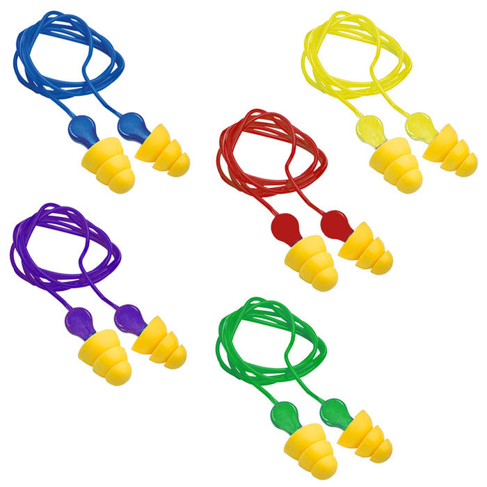 10 Pairs 3M Ear Plugs Corded E-A-R UltraFit Noise Reduction Reusable Earplugs US