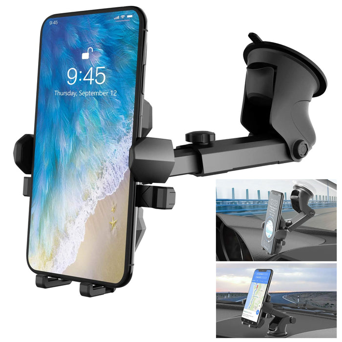 Universal Phone Car Holder Mount Cell Windshield Dashboard 360 Rotation Stand