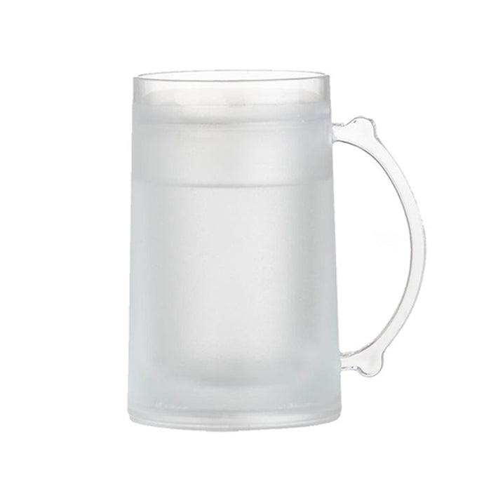 1 Frosty Freezer Mug 14 Oz Ice Beverage Cooling Beer Plastic Drink Cup Cold Soda