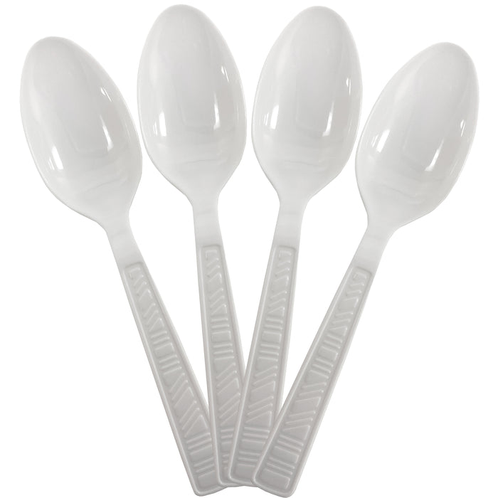 100 Pc White Strong Disposable Plastic Spoons Cutlery Utensils Party Restaurant