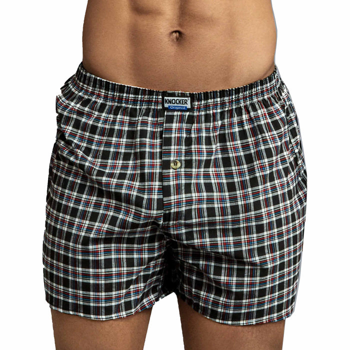 3 Men Plaid Boxer Shorts Briefs Underwear 100% Cotton Trunk Woven Comfort Size L