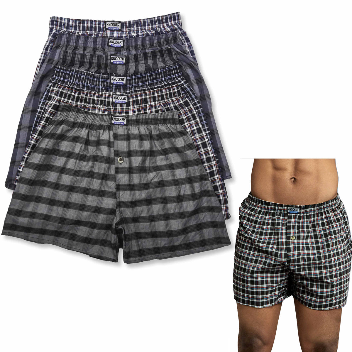 12 Pk Men's 100% Cotton Plaid Boxers Shorts Briefs Trunk Underwear Sof —  AllTopBargains
