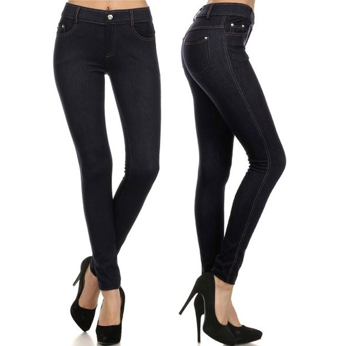 Women's Stretch Jeggings Slimming Cotton Pull On Jean Like Leggings Plus  Size