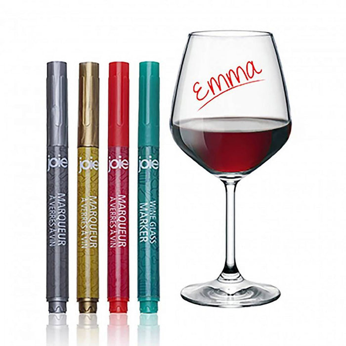 2 Wine Glass Markers Pen Gold Silver Erasable Washable Weddings Party Drink  Name