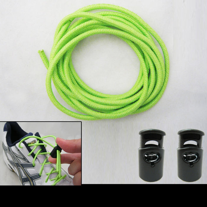 3 No Tie Elastic Shoelace Lock Laces Shoe Strings Fastening Locking Toggle Sport