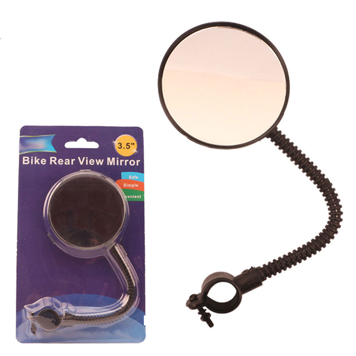 Bike Rear View Mirror Flexible Bicycle Handlebar Glass Cycling Blind Spot Safety