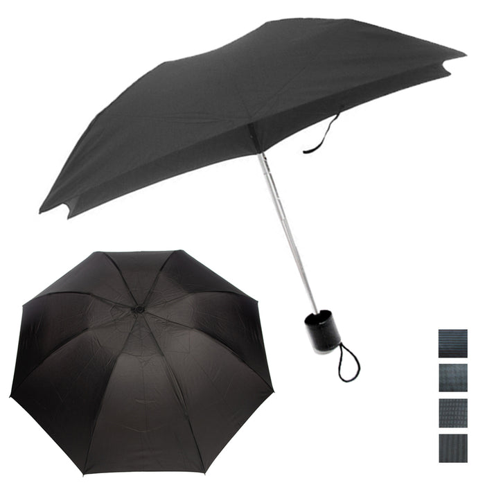 1 Mini Folding Compact Umbrella Travel Portable Black Super Light UV Protection