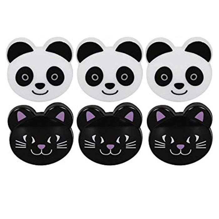 6 Pk Multi Purpose Clips Kitchen Metal Food Sealing Bag Snack Chip Holder Panda