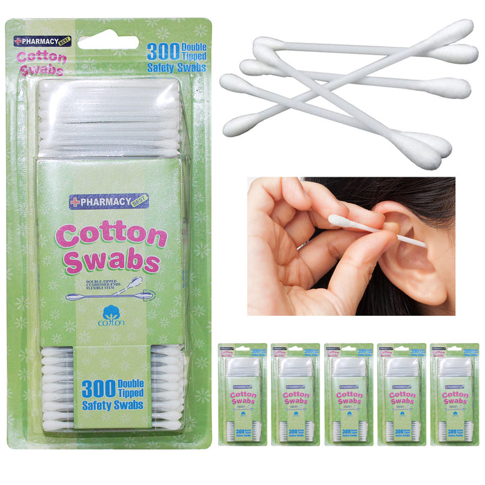 1800 Ct Double Tipped Cotton Swabs Q Tip Clean Makeup Applicator Ear Wax Remover