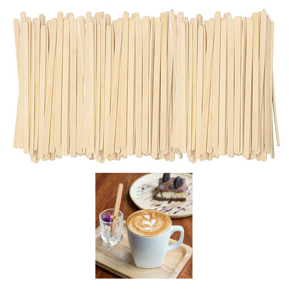 100pc Birchwood Coffee Stirrers Cocktail Mixer Drink Swizzle Mix