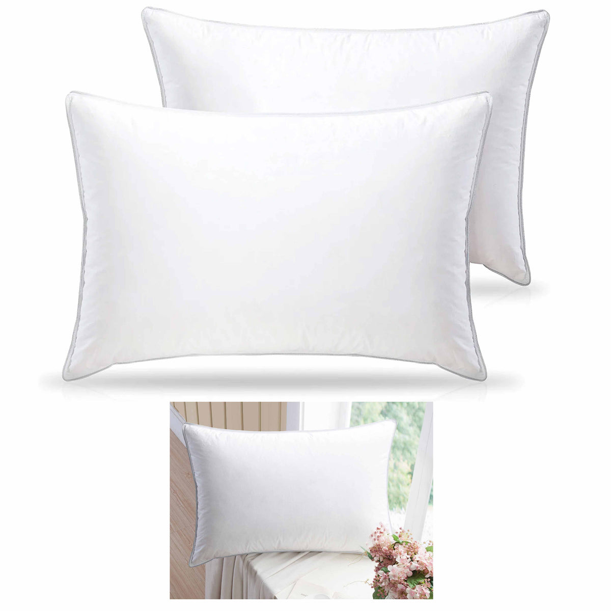Weekender Pillows Weekender Compressed Pillow- 2-Pack (Queen) (Bed Pillows)  from Pampa Sleep Store
