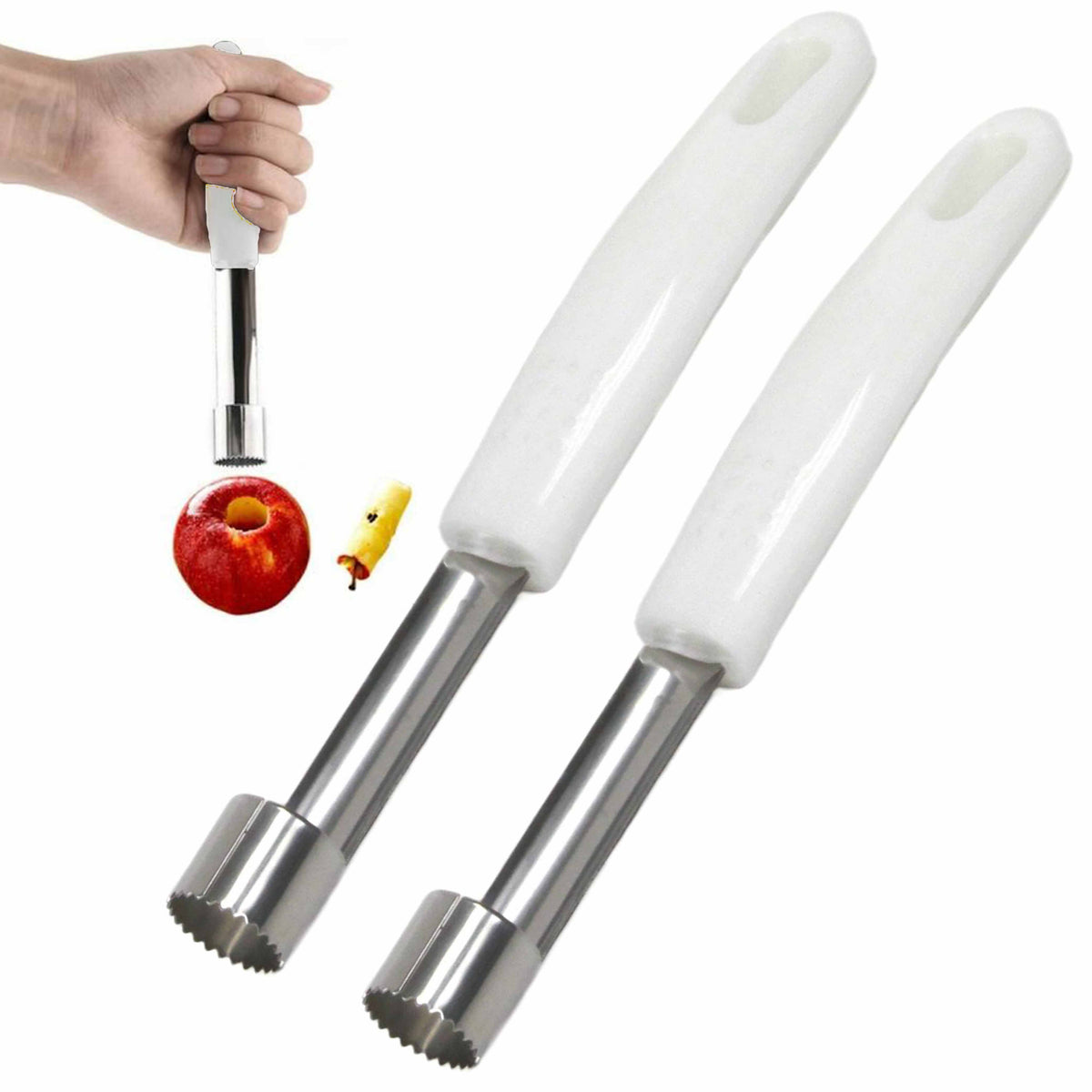 Apple Corer Stainless Steel Slicer Cutter Chopper Peeler Pear Fruit Easy Cut