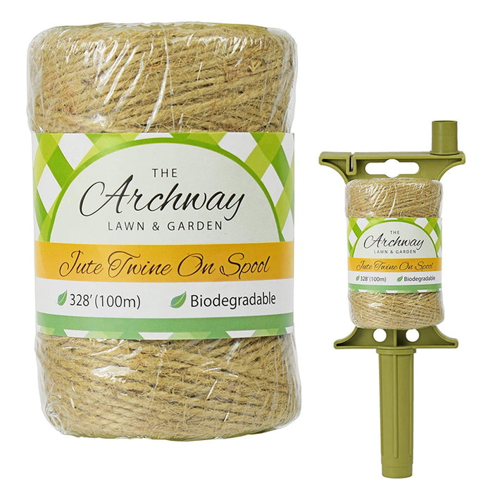 AllTopBargains 100m Natural Premium Jute Twine String On Spool Cord Rope Crafts Gifts DIY Decor